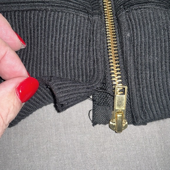 Better Together Black Gold Zip Pullover Long Sleeve Womens M *flaw - Picture 3 of 4